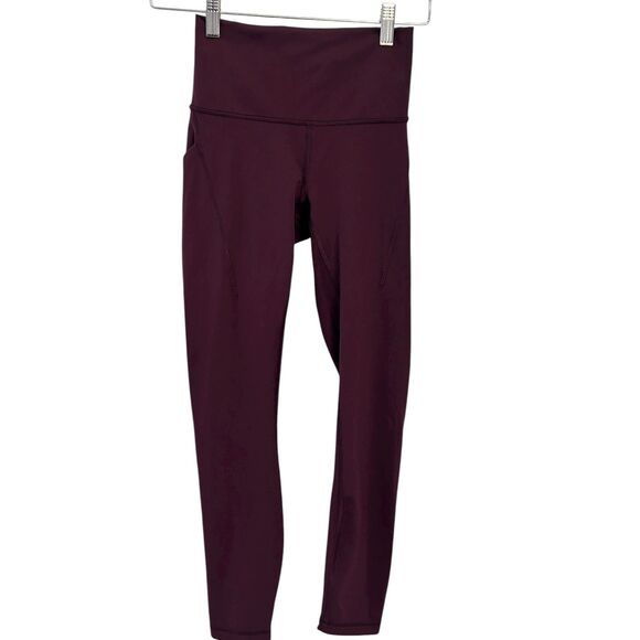 Lululemon Wunder Train HR Tight with Pockets 25" Sz 4  Goodnight Plum NWT - Picture 1 of 6